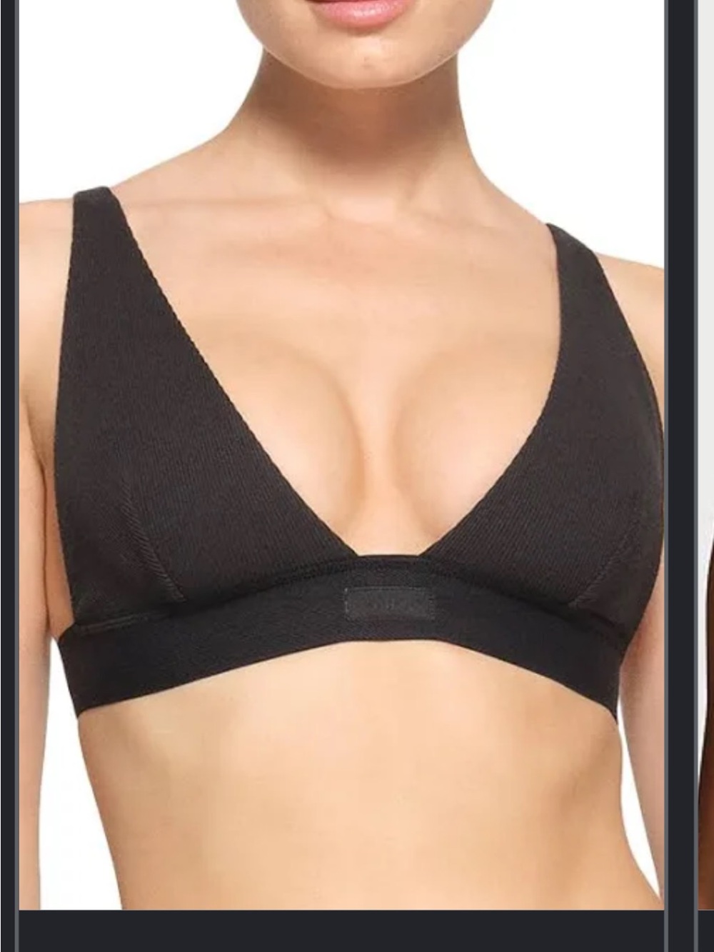 SKIMS COTTON PLUNGE BRALETTE